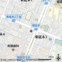 ローソン姫路東延末二丁目店周辺の地図