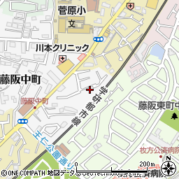 大阪府枚方市藤阪中町8-7周辺の地図