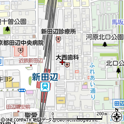 京都府京田辺市河原食田10-17周辺の地図