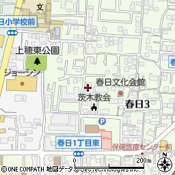ファミール茨木・春日周辺の地図