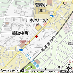 大阪府枚方市藤阪中町6-40周辺の地図