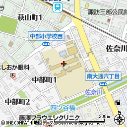 豊川市立中部小学校周辺の地図