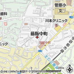 大阪府枚方市藤阪中町1-8周辺の地図