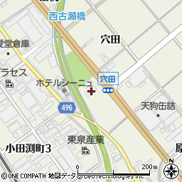 愛知県豊川市白鳥町穴田111周辺の地図