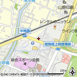 兵庫県姫路市中地424周辺の地図