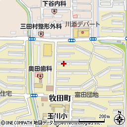 ＵＲ富田４８号棟周辺の地図