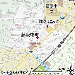 大阪府枚方市藤阪中町3-13周辺の地図