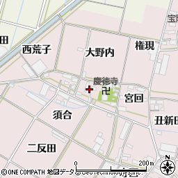 愛知県西尾市一色町池田御堂回周辺の地図