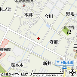 愛知県豊川市三上町（今川）周辺の地図