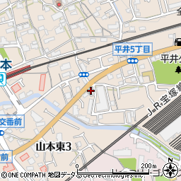 宝塚グリーンハイツ３号館周辺の地図
