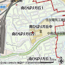 兵庫県宝塚市南ひばりガ丘周辺の地図