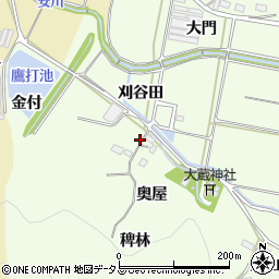 愛知県豊橋市石巻中山町奥屋周辺の地図