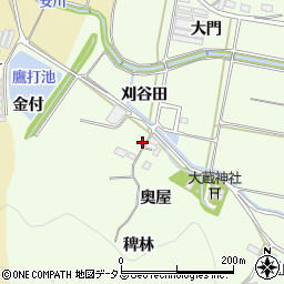 愛知県豊橋市石巻中山町（奥屋）周辺の地図
