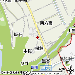 愛知県豊川市三上町西六盃周辺の地図