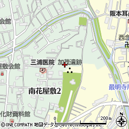 兵庫県川西市南花屋敷2丁目4周辺の地図