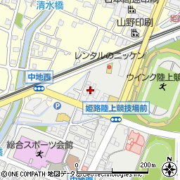 兵庫県姫路市中地422周辺の地図