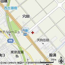 愛知県豊川市白鳥町穴田106周辺の地図