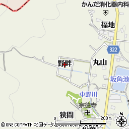 愛知県蒲郡市一色町野畔周辺の地図