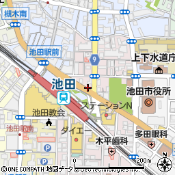 賃貸住宅サービスＦＣ阪急池田駅前店周辺の地図
