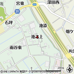 愛知県豊川市三谷原町（池之上）周辺の地図