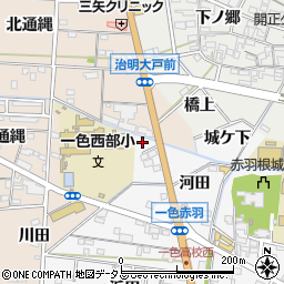 愛知県西尾市一色町赤羽大戸前川向周辺の地図