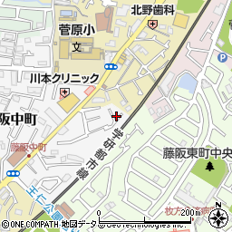 大阪府枚方市藤阪中町8-18周辺の地図