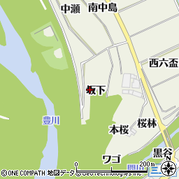愛知県豊川市三上町坂下周辺の地図