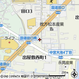 株式会社西日本宇佐美　１号枚方ＳＳ周辺の地図