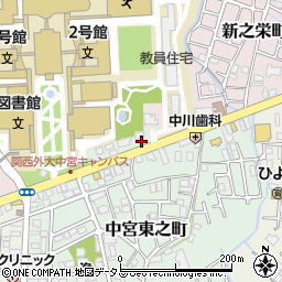 大阪府枚方市中宮東之町16周辺の地図