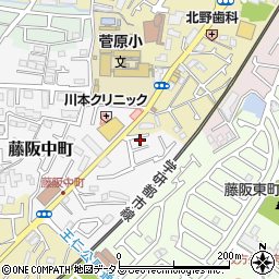 大阪府枚方市藤阪中町10-18周辺の地図