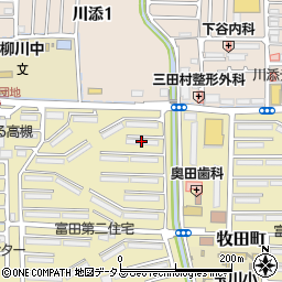 ＵＲ富田　８６周辺の地図