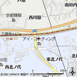京都府綴喜郡井手町多賀東北河原周辺の地図