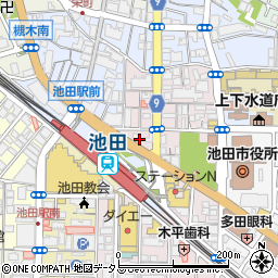 センチュリー２１ライフネット池田店周辺の地図
