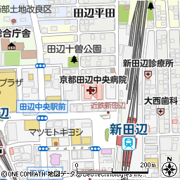 京都田辺中央病院（石鎚会）周辺の地図