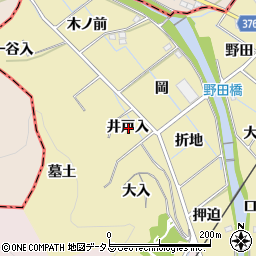 愛知県蒲郡市拾石町井戸入周辺の地図