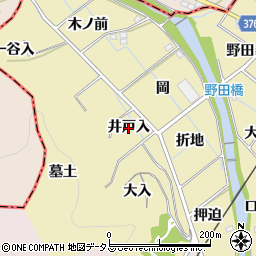 愛知県蒲郡市拾石町（井戸入）周辺の地図