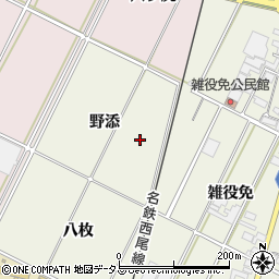 愛知県西尾市吉良町上横須賀小蒔田周辺の地図