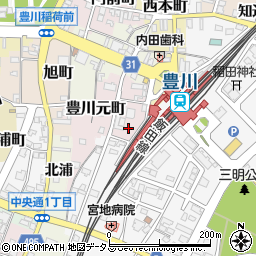 愛知県豊川市豊川元町29周辺の地図