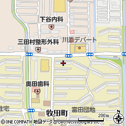 ＵＲ富田５１号棟周辺の地図