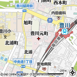 愛知県豊川市豊川元町31周辺の地図