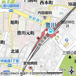 愛知県豊川市豊川元町10周辺の地図