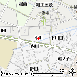 愛知県西尾市一色町赤羽本川周辺の地図