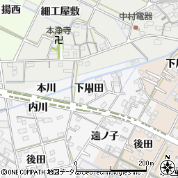 愛知県西尾市一色町赤羽下川田周辺の地図