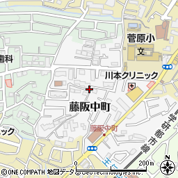 大阪府枚方市藤阪中町周辺の地図