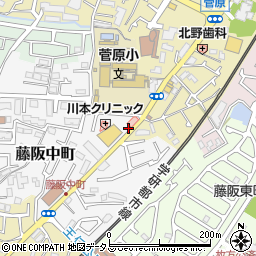 大阪府枚方市藤阪中町11-17周辺の地図