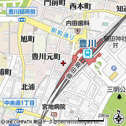 愛知県豊川市豊川元町33周辺の地図