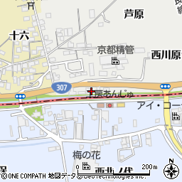 京都府城陽市市辺西川原1-34周辺の地図