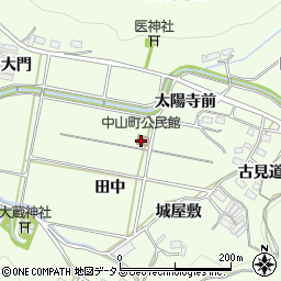 中山町公民館周辺の地図