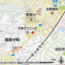 大阪府枚方市藤阪中町11-19周辺の地図