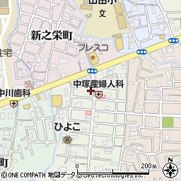 枚方市立図書館山田分室周辺の地図